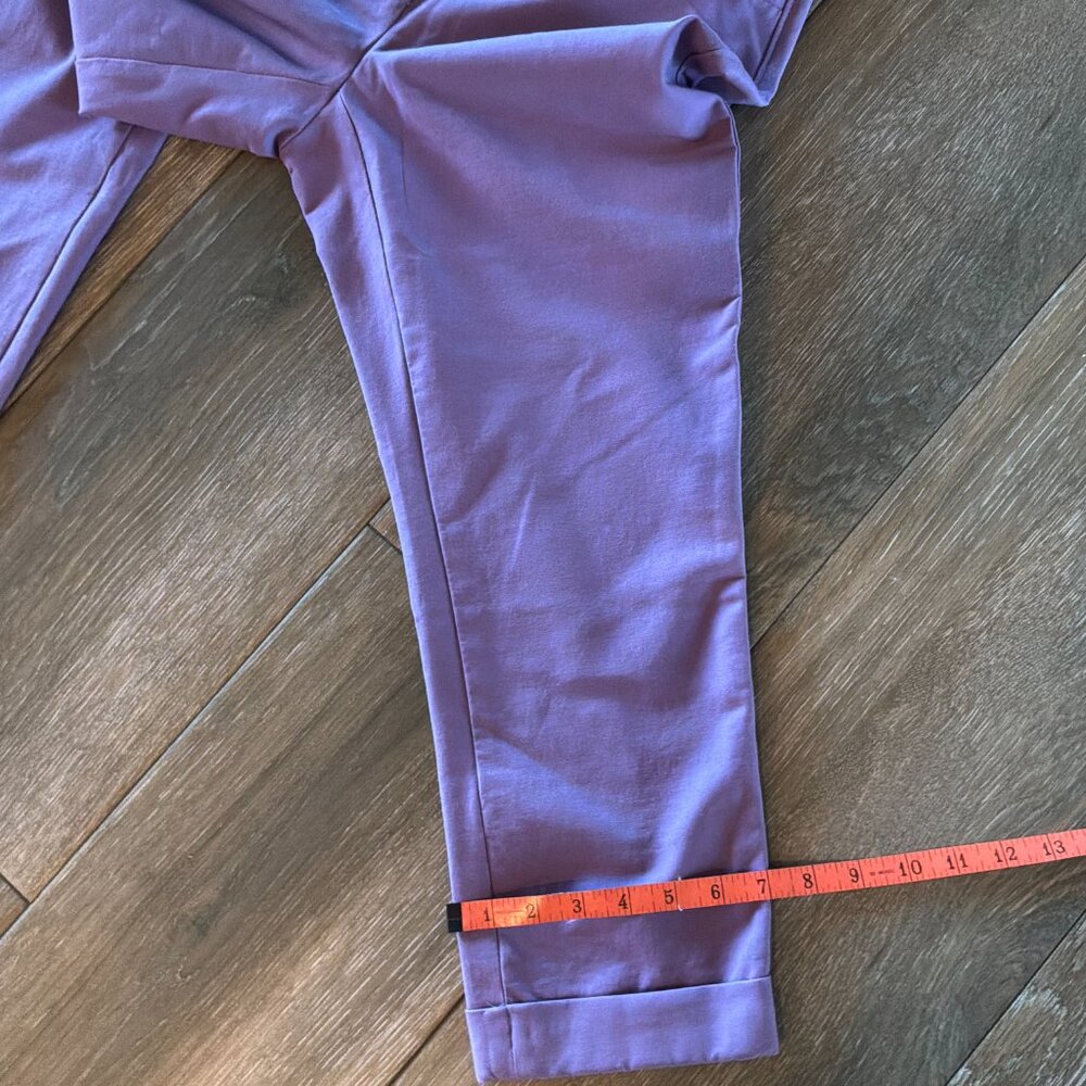 White House Black Market The Slim Cropped lavender cuffed pants size 4 - Picture 4 of 10